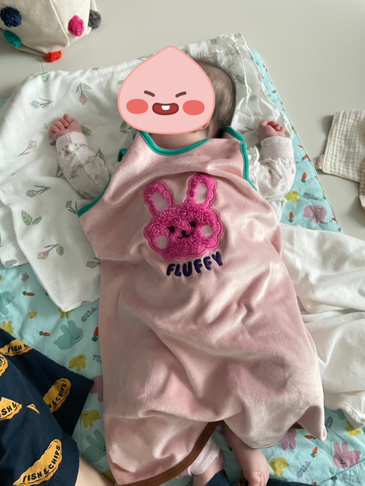 코디아이 여아용 플럼버니 수면조끼