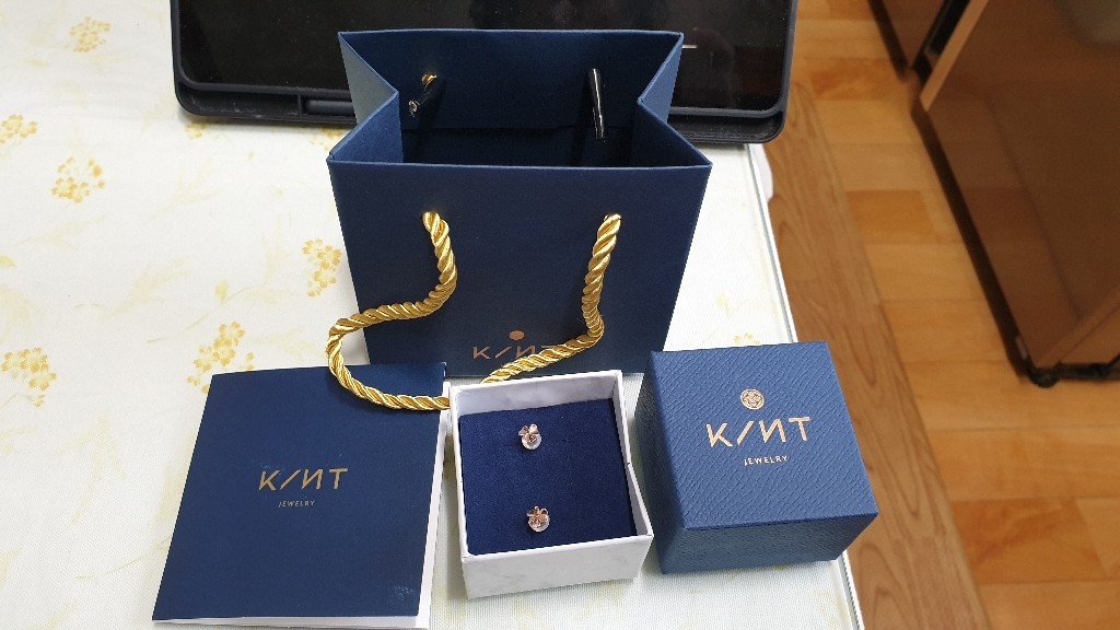 킨트주얼리 여성용 14K 하트 클로버 귀걸이