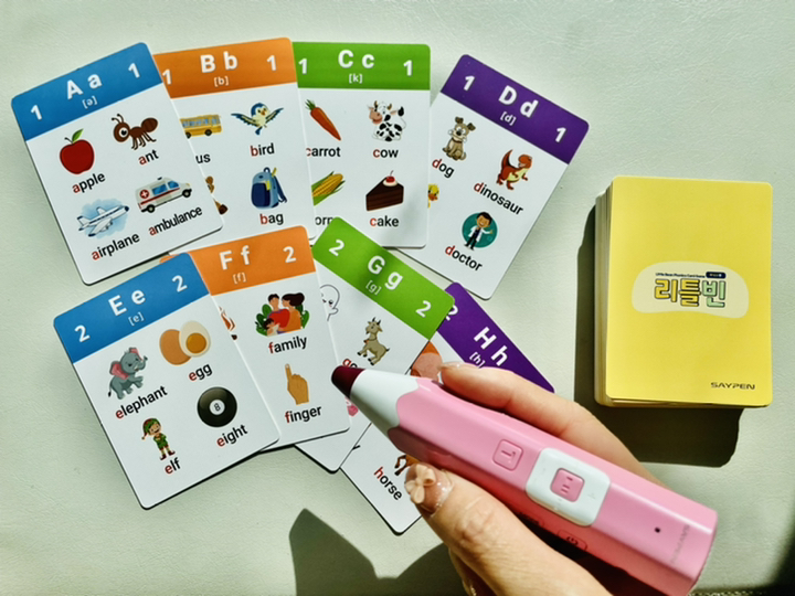 [리틀빈 영어카드게임 파닉스편  단어편] 파닉스 알파벳 초등필수 영어단어 학습카드게임
