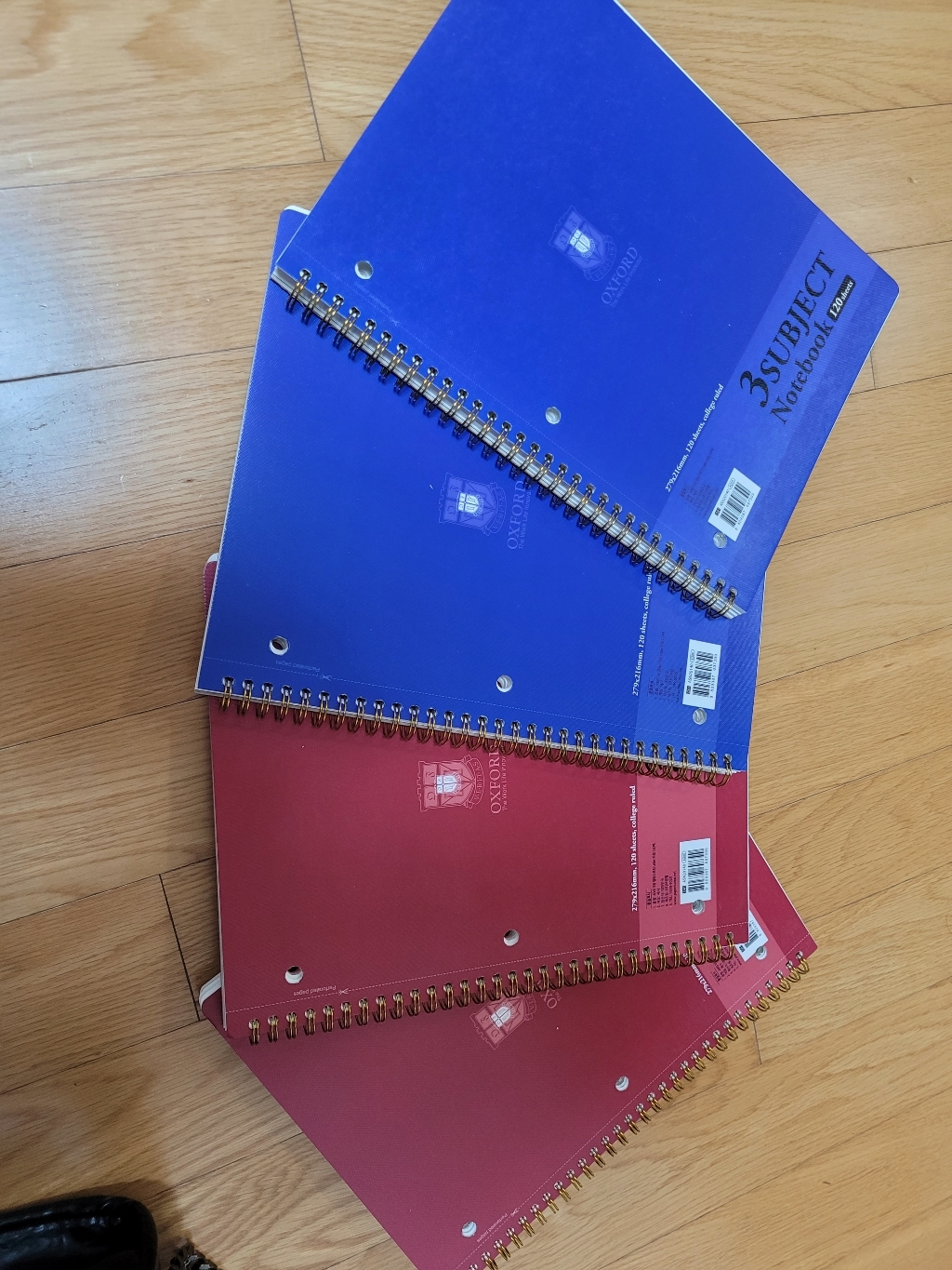 OXFORD 3공 절취스프링 etter 좌철노트 120매