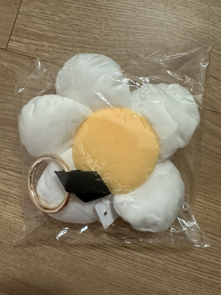 스마일 데이지 꽃 극세사 인형 백참 키링 대형 EI_02_11