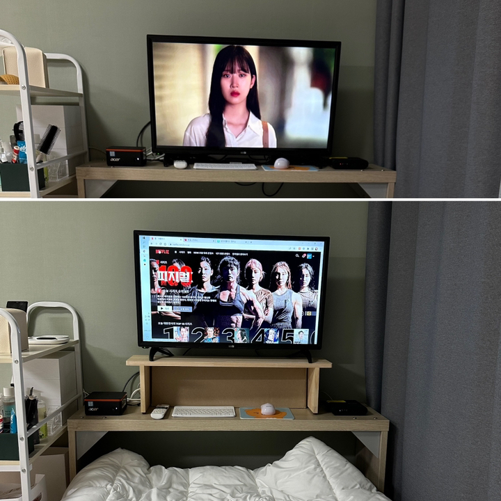 안스하우스 원목화분정리대 800 와이드 중