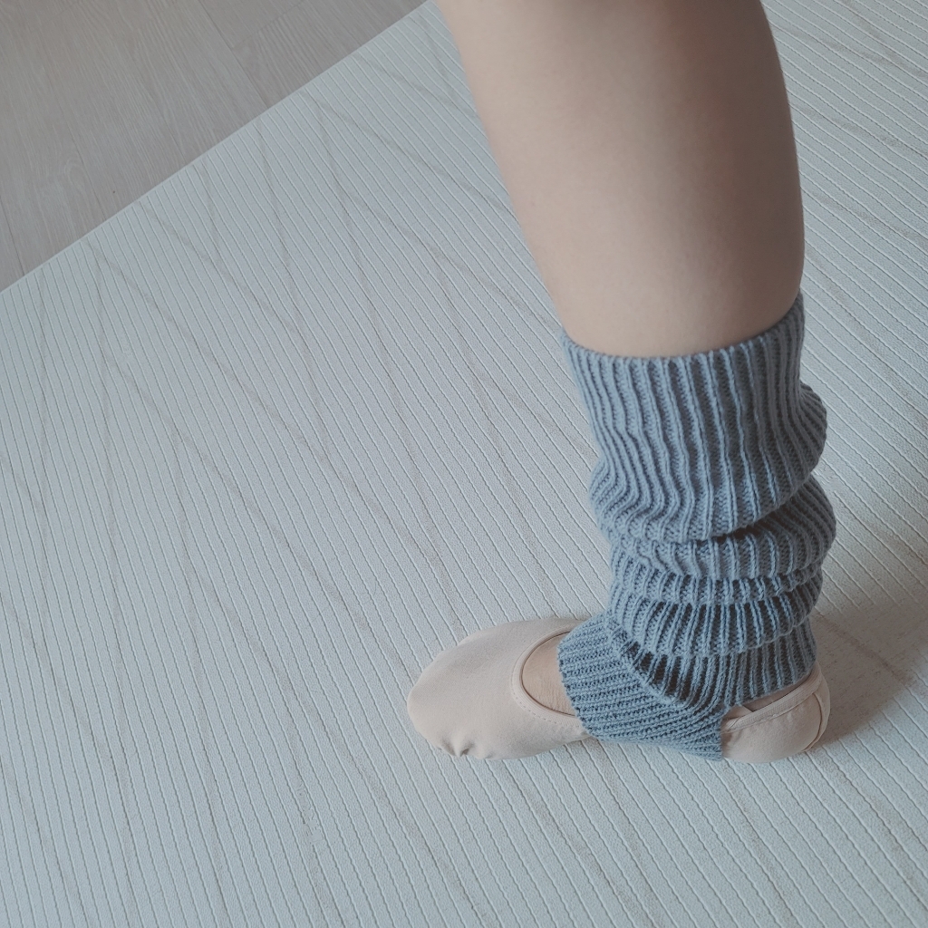 콩 종아리 까지 오는 발레 다리워머
