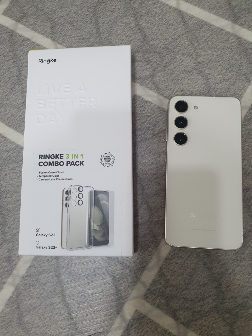 링케 퓨전 투명 휴대폰 케이스 전면 액정보필름 카메라 보필름