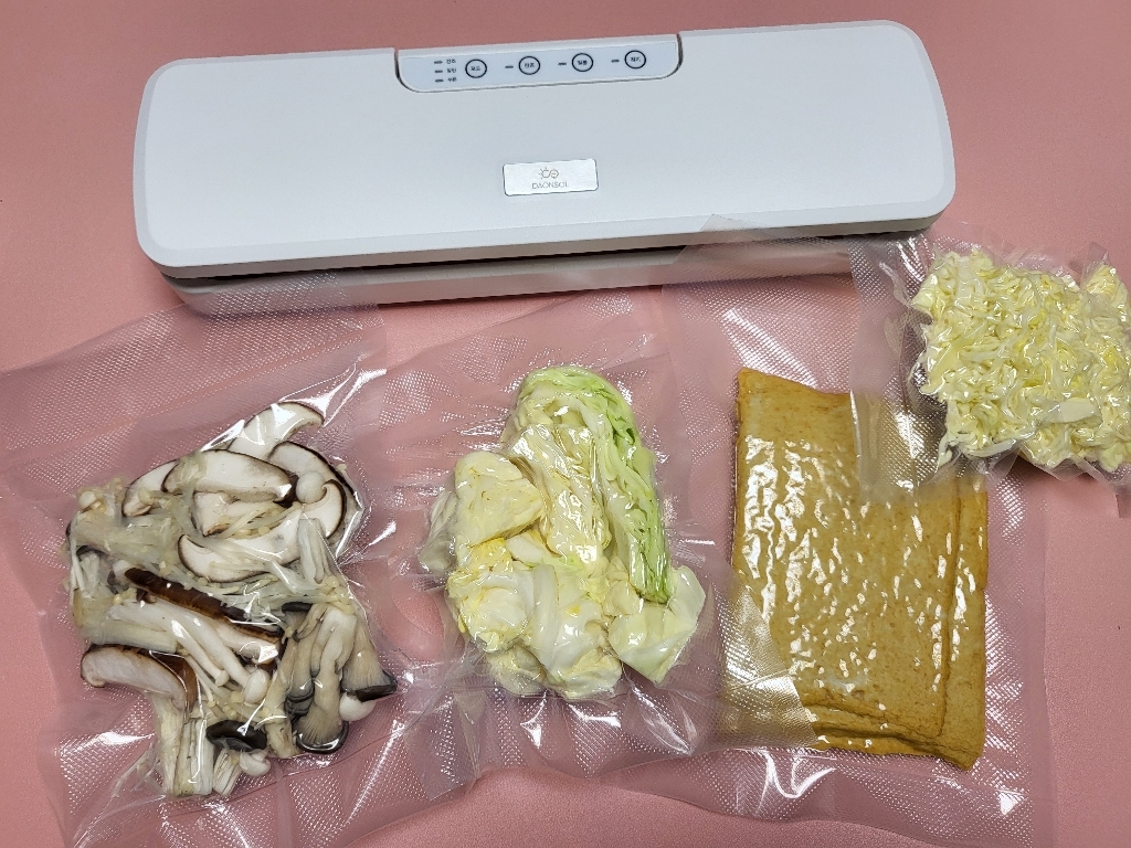 다온솔 가정용 무선 푸드솔브 진공포장기 큰비닐 작은 비닐 진공스