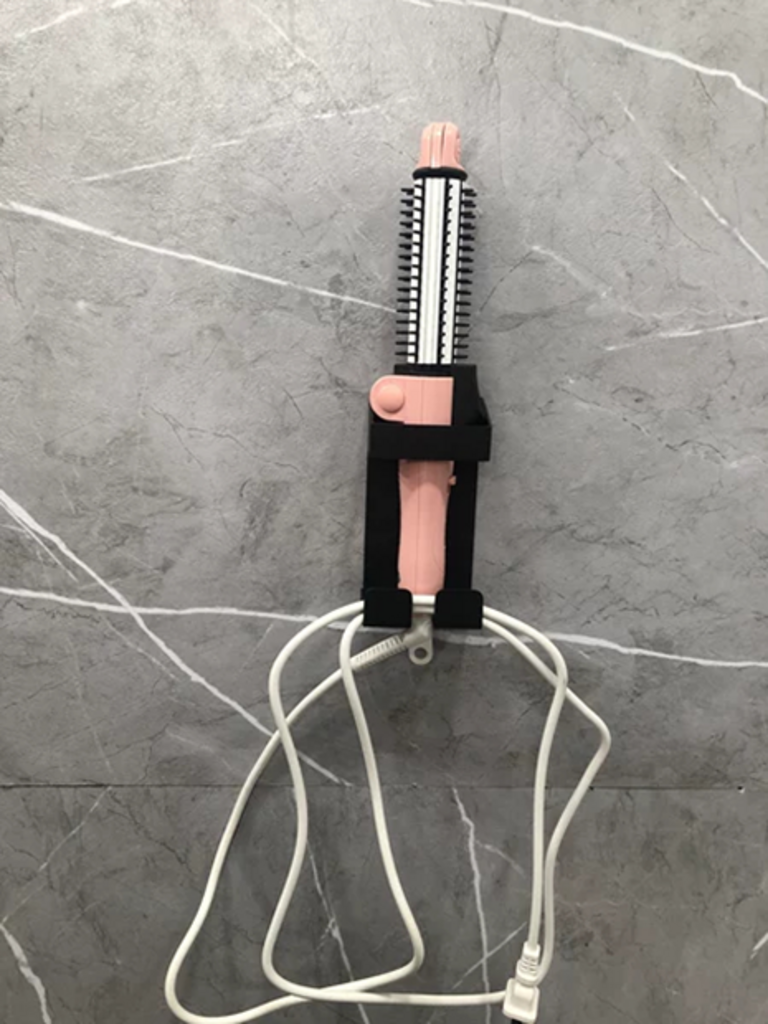 무타공마켓 무타공 와이드 고데기거치대 화장대 정리 봉고데기환 접착식
