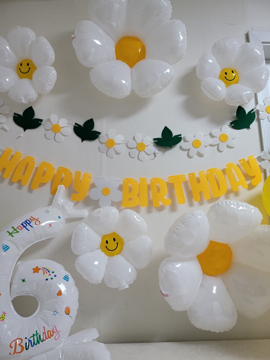 하피블리 데이지 생일가랜드 레터링숫자풍선