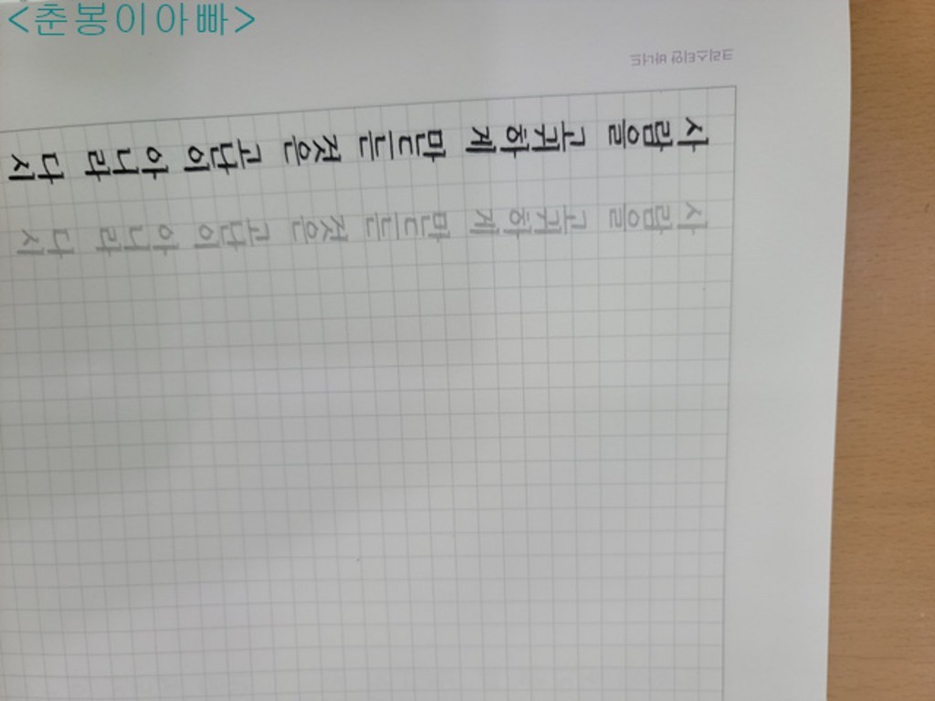 미꽃체 손글씨 노트:손글씨를 인쇄된 폰트처럼