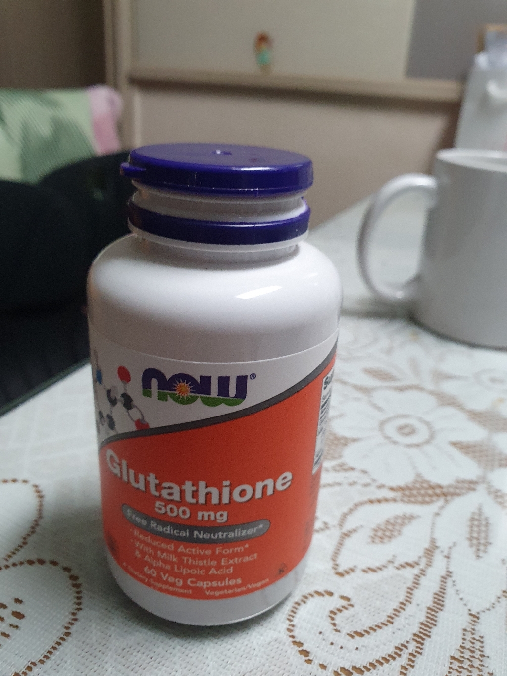 NOW utathione 글루타치온 500 60 ve 캡슐
