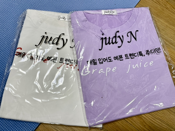주디앤 여성 주스 비비드 루즈핏 여름 반팔 티셔츠
