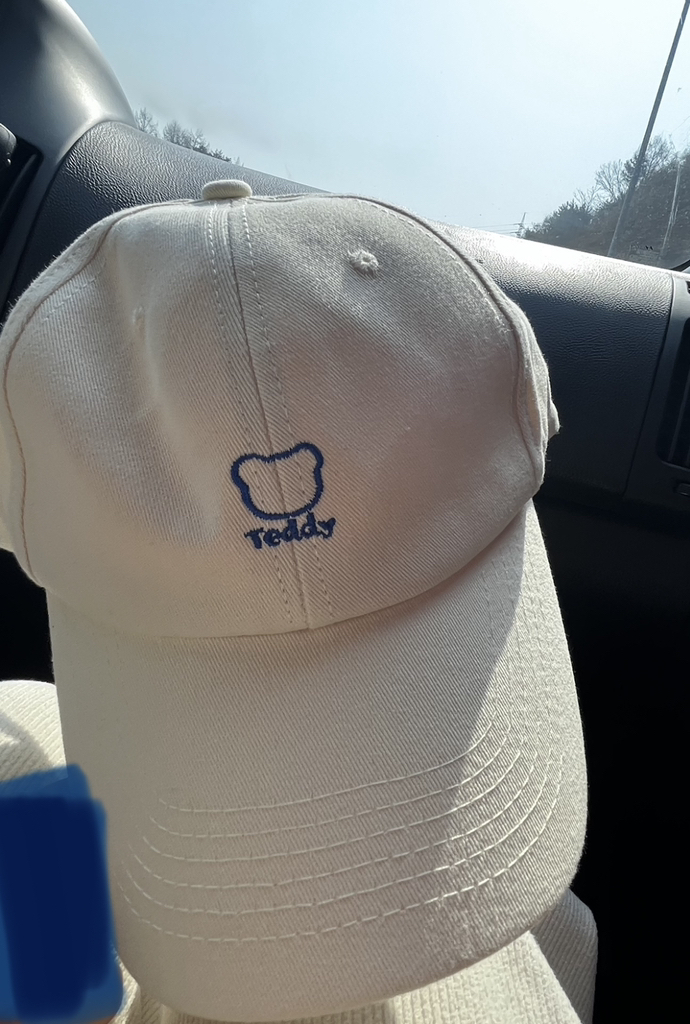리카 테디 자수 컬러 패션 심플 볼캡 야구 모자