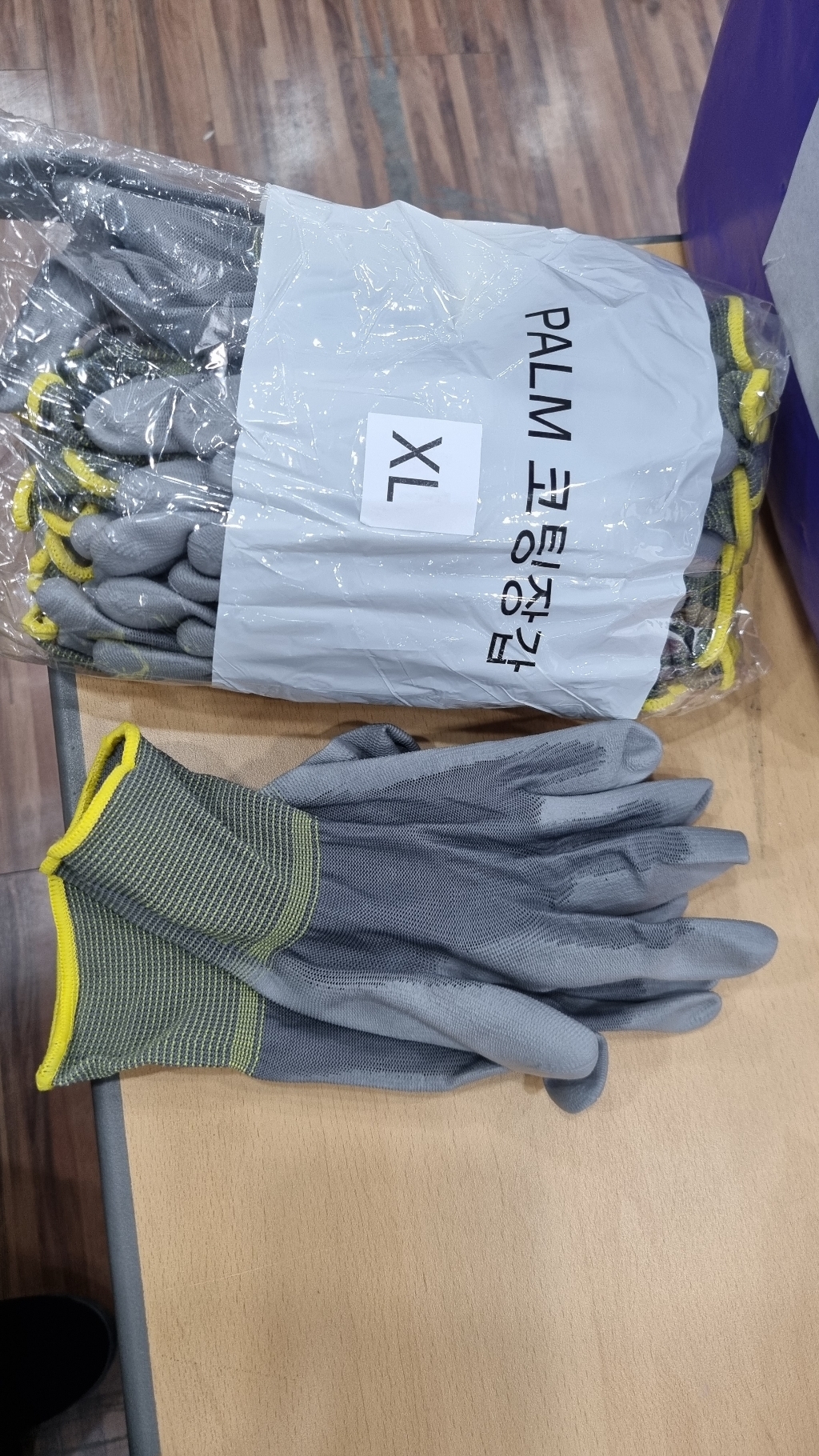제이에스글러브 PU팜코팅장갑 50켤레 손바닥코팅 작업장갑 반코팅장갑, 50개, 회색XL