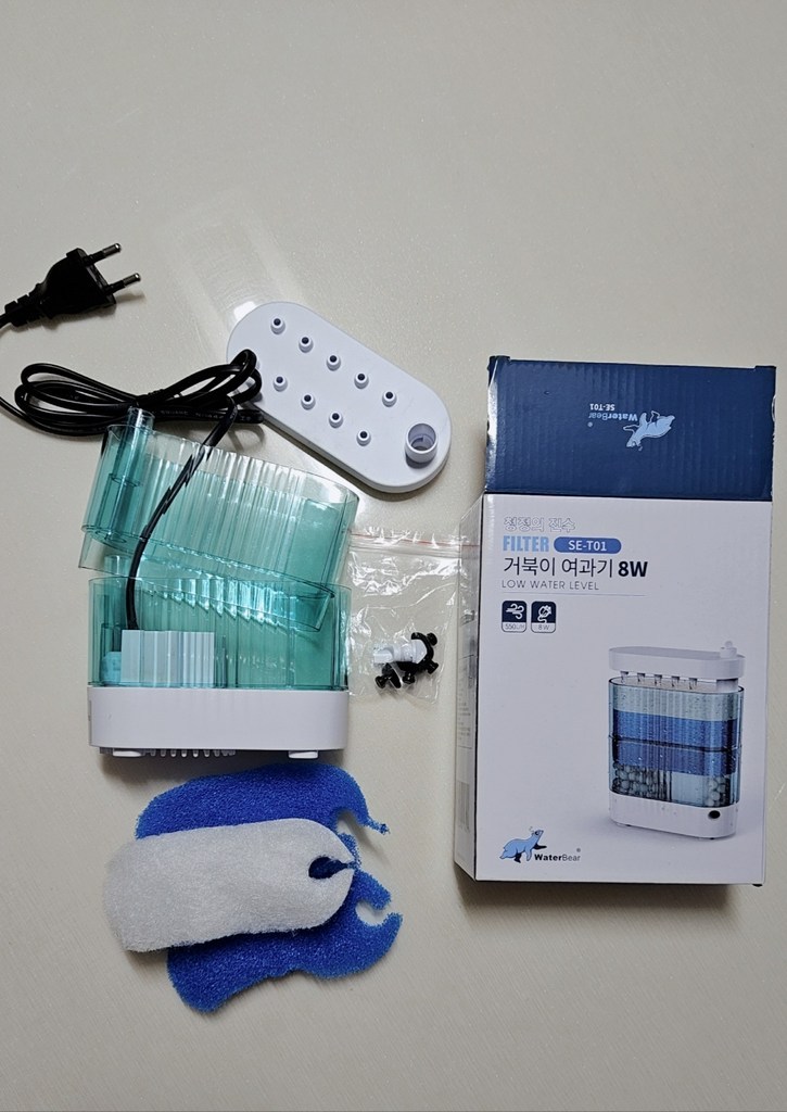 워터베어 거북이 청정의 진수 여과기 SE-T01, 8W, 1개