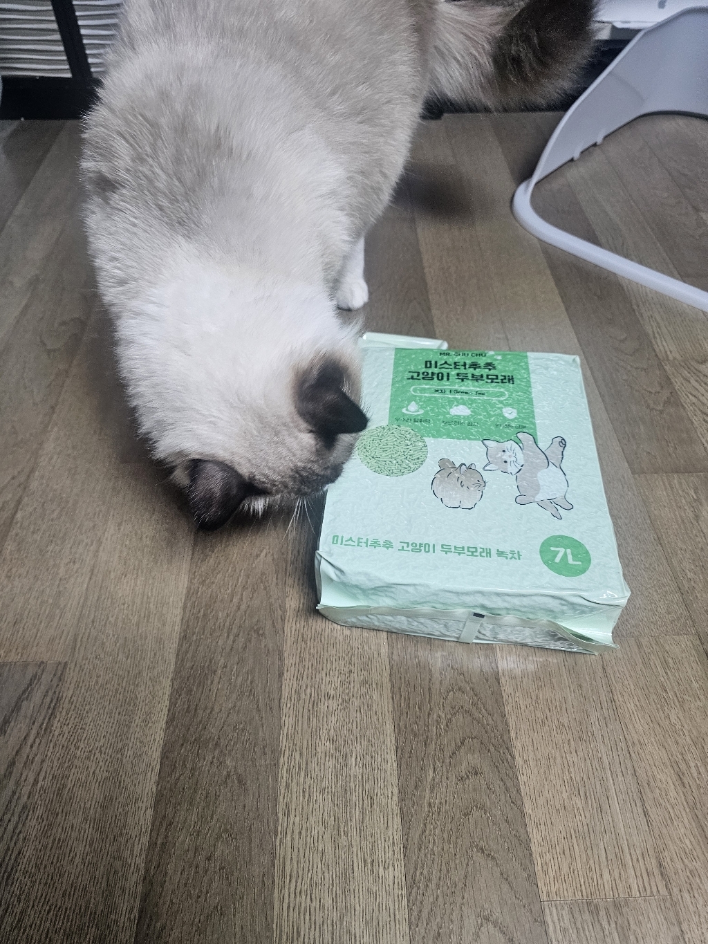 미스터추추 고양이 두부 모래, 7L, 6개, 녹차향