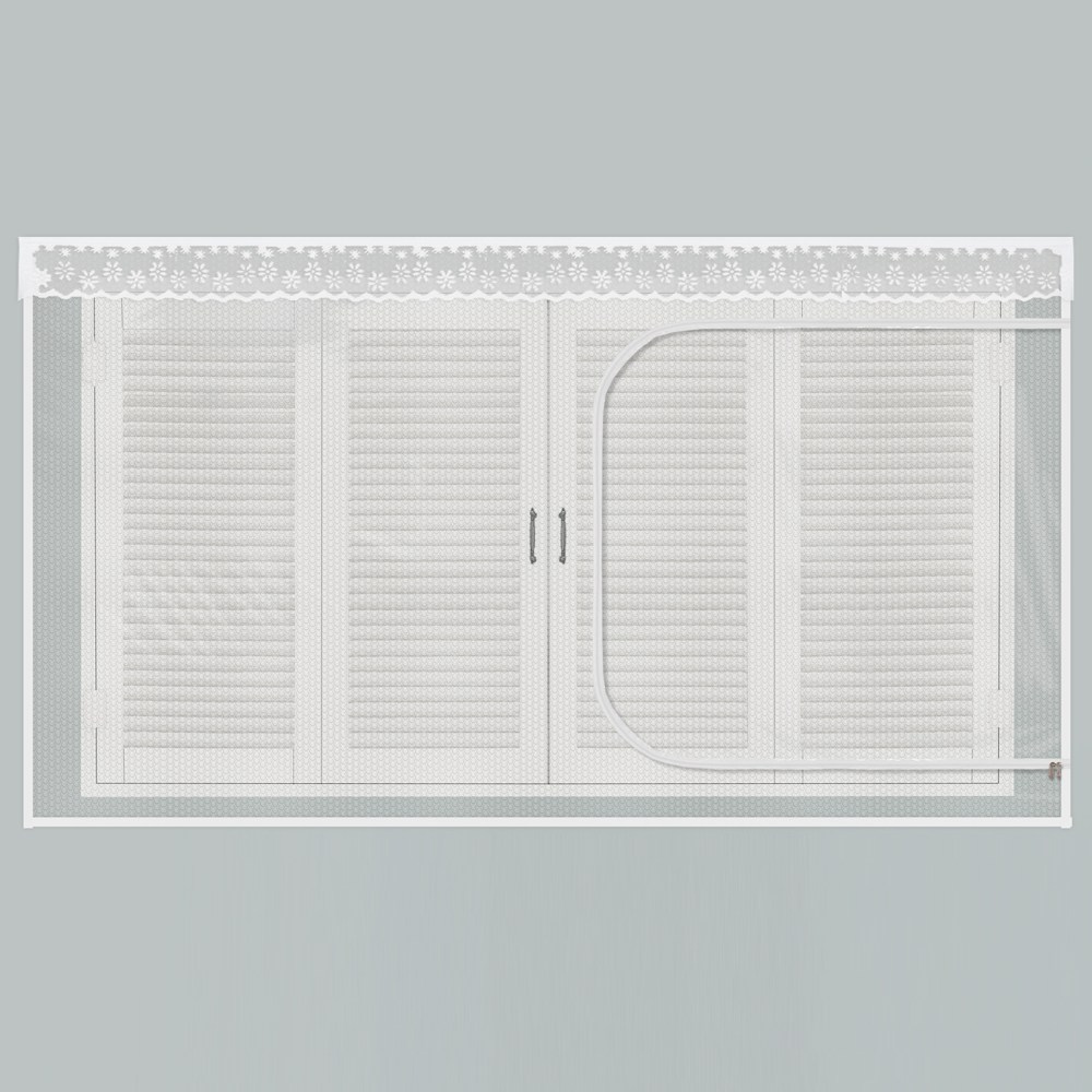 다샵 창문형 지퍼식 EVA 방풍 바람막이 투명, 200 x 120 ..., 1개