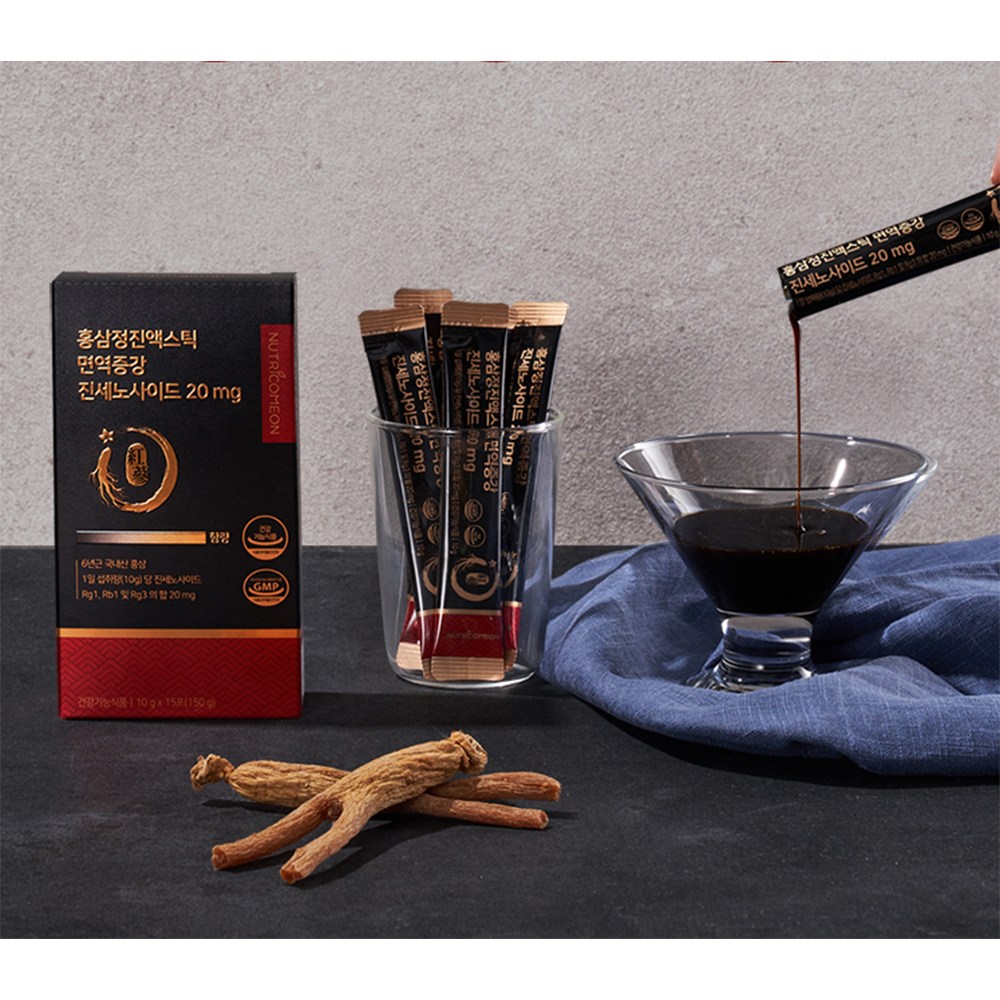 활력 넘치는 하루를 위한 면역력 강화, 뉴트리커먼 홍삼정 진액스틱