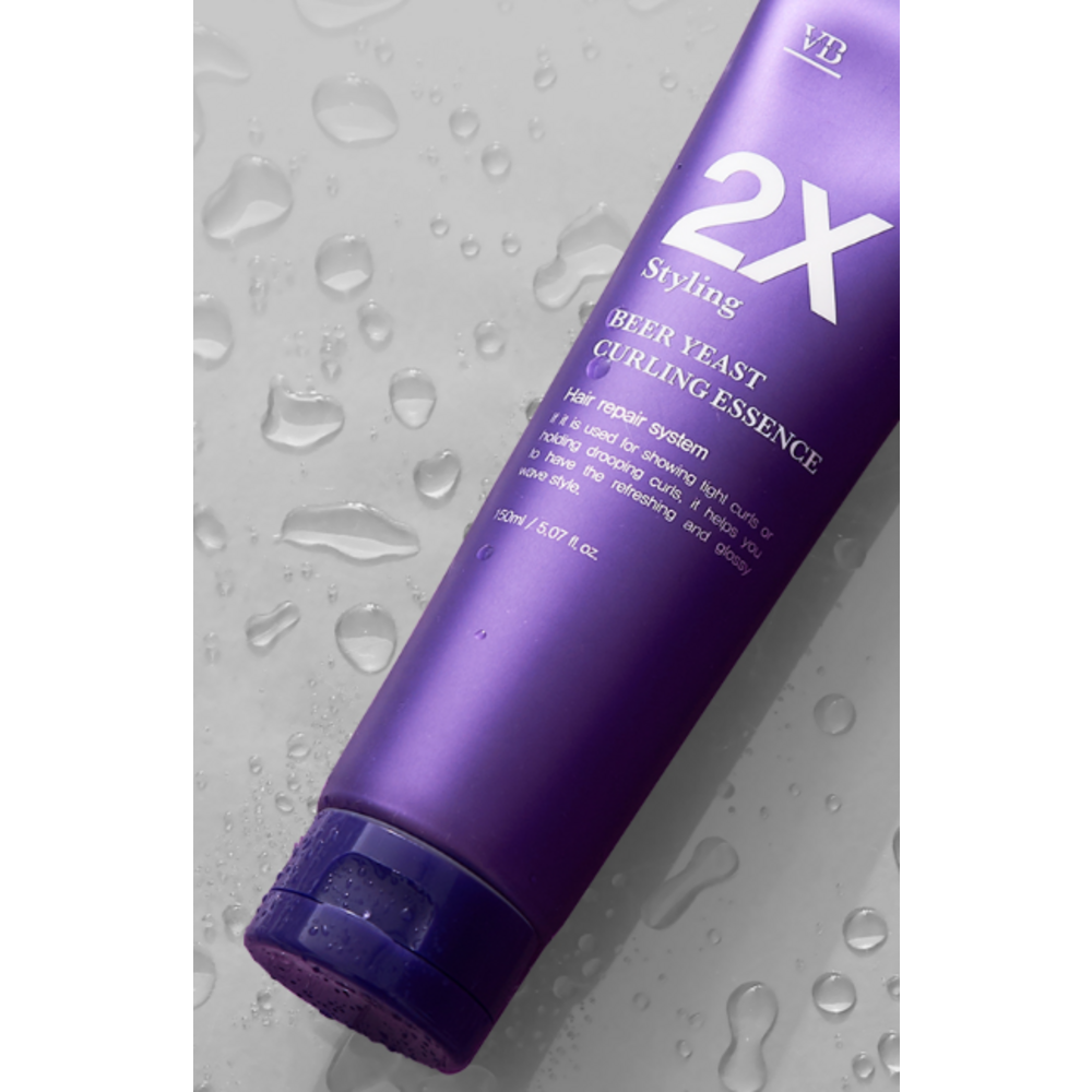 모든 모발 유형에 볼륨감과 매혹적인 컬을 연출하는 비바스 맥주효모 2X 스타일링 컬링 헤어에센스