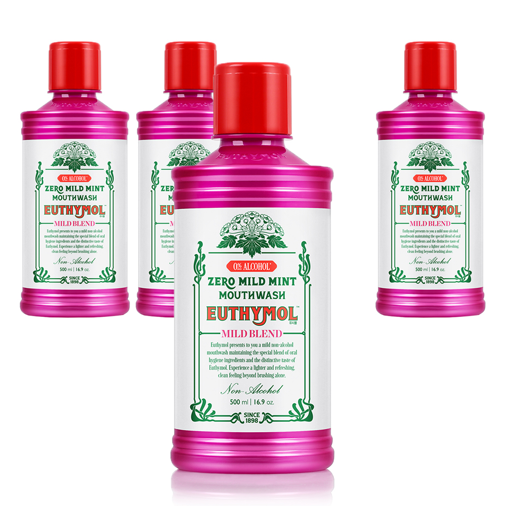 유시몰 제로마일드가글 구강청결제, 500ml, 4개