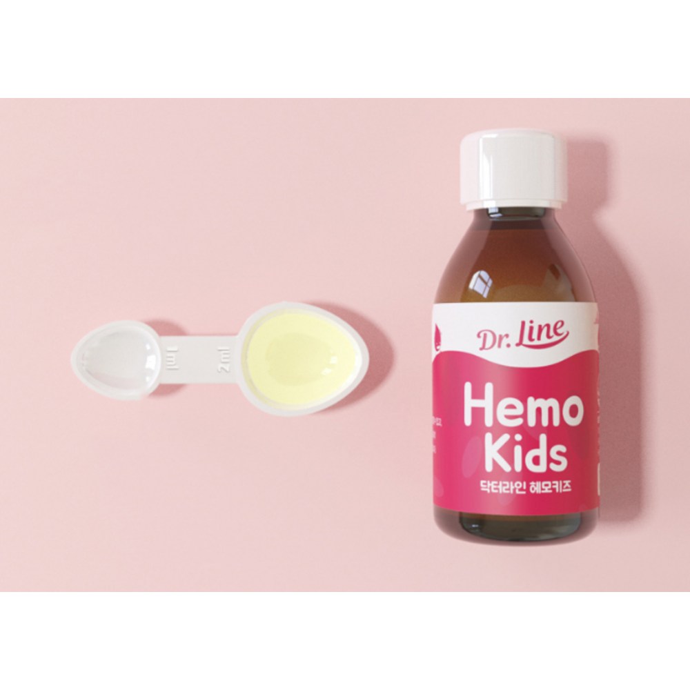 달콤한 딸기맛으로 즐겁게, 닥터라인 헤모키즈로 우리 아이 철분 충전!