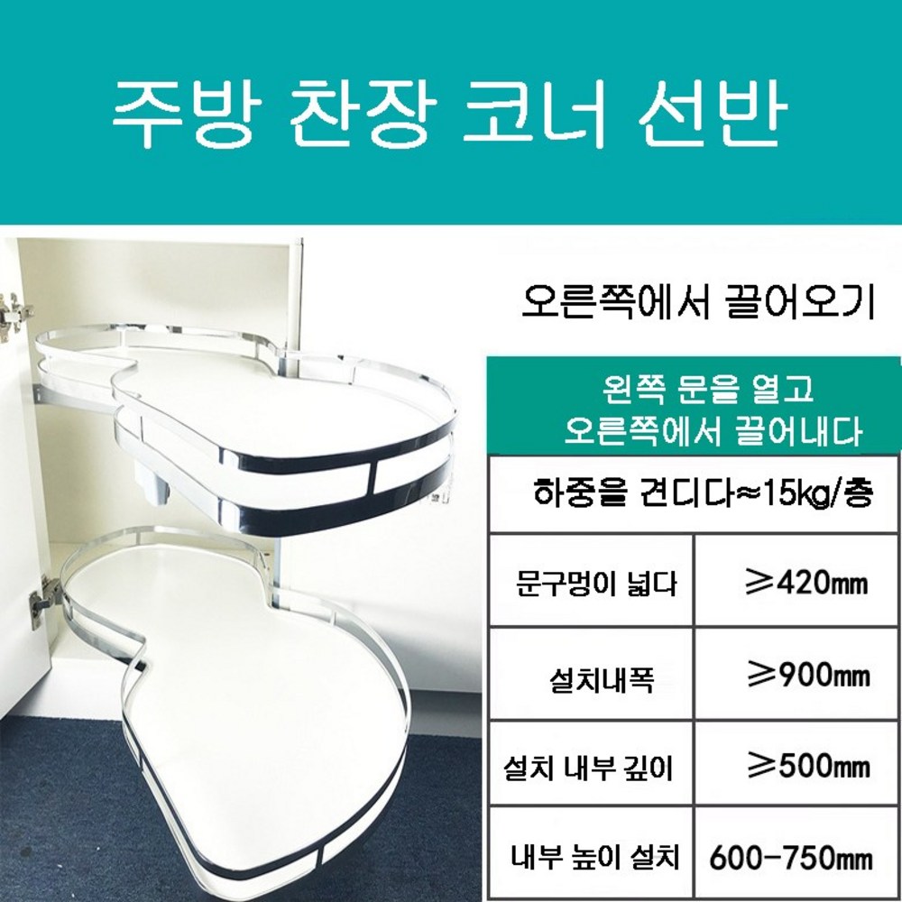 좁은 주방의 마법, S자 회전 선반 매직스윙