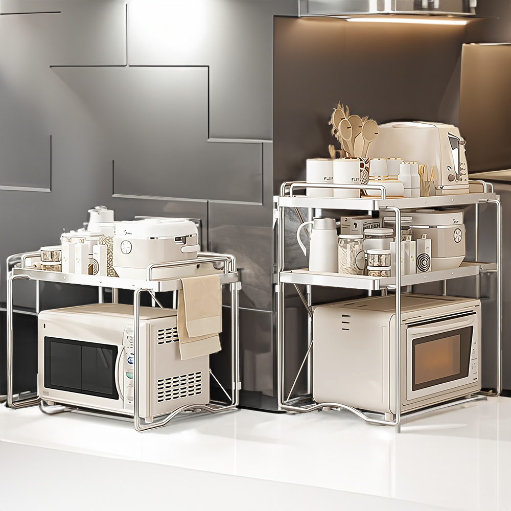 심플 전자레인지 거치대로 주방 공간을 효율적으로, 요리의 즐거움을 더하세요!