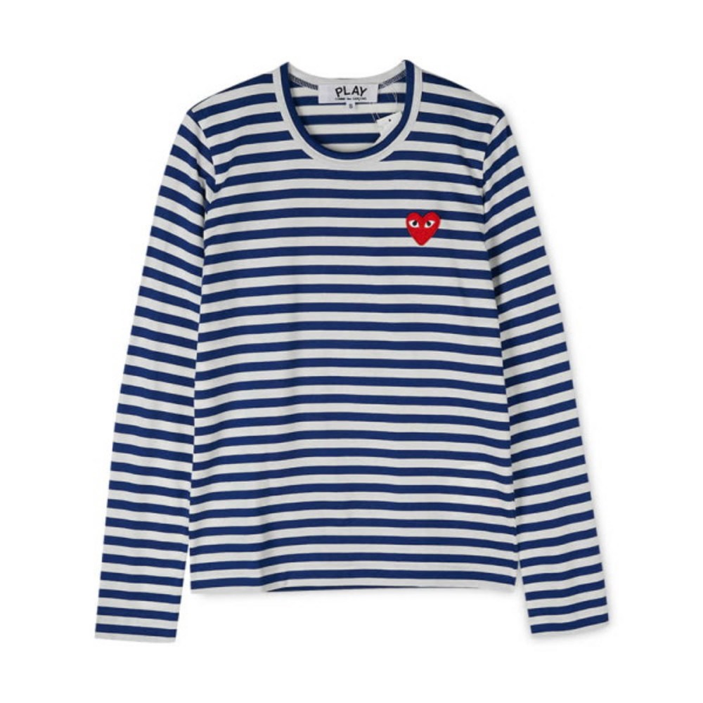 당신의 일상을 특별하게 물들이다, 꼼데가르송 여성 하트 와펜 스트라이프 긴팔티