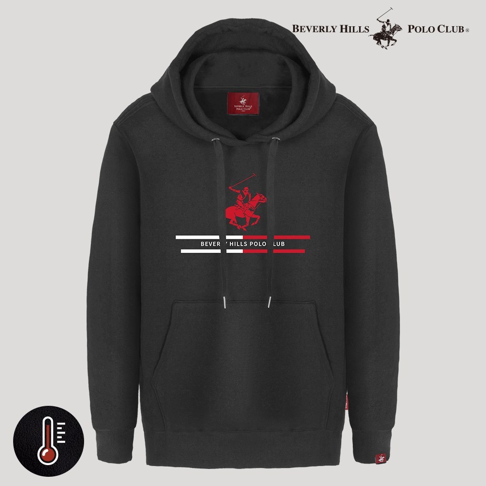 따뜻함과 스타일을 한 번에, 비버리힐즈폴로클럽 수와르 기모 후드 티셔츠