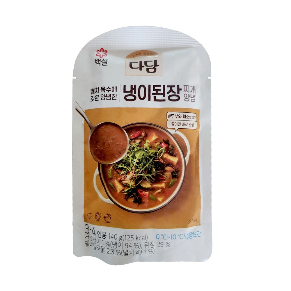 백설 다담 냉이된장 찌개양념, 140g, 6개 - 기타장류 | 쿠팡