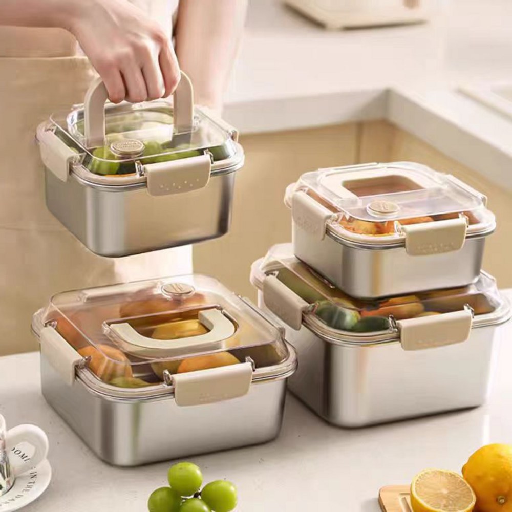 당신의 식탁을 가장 깨끗하고 건강하게 지켜줄 DS 핸디형 스테인레스 밀폐용기!