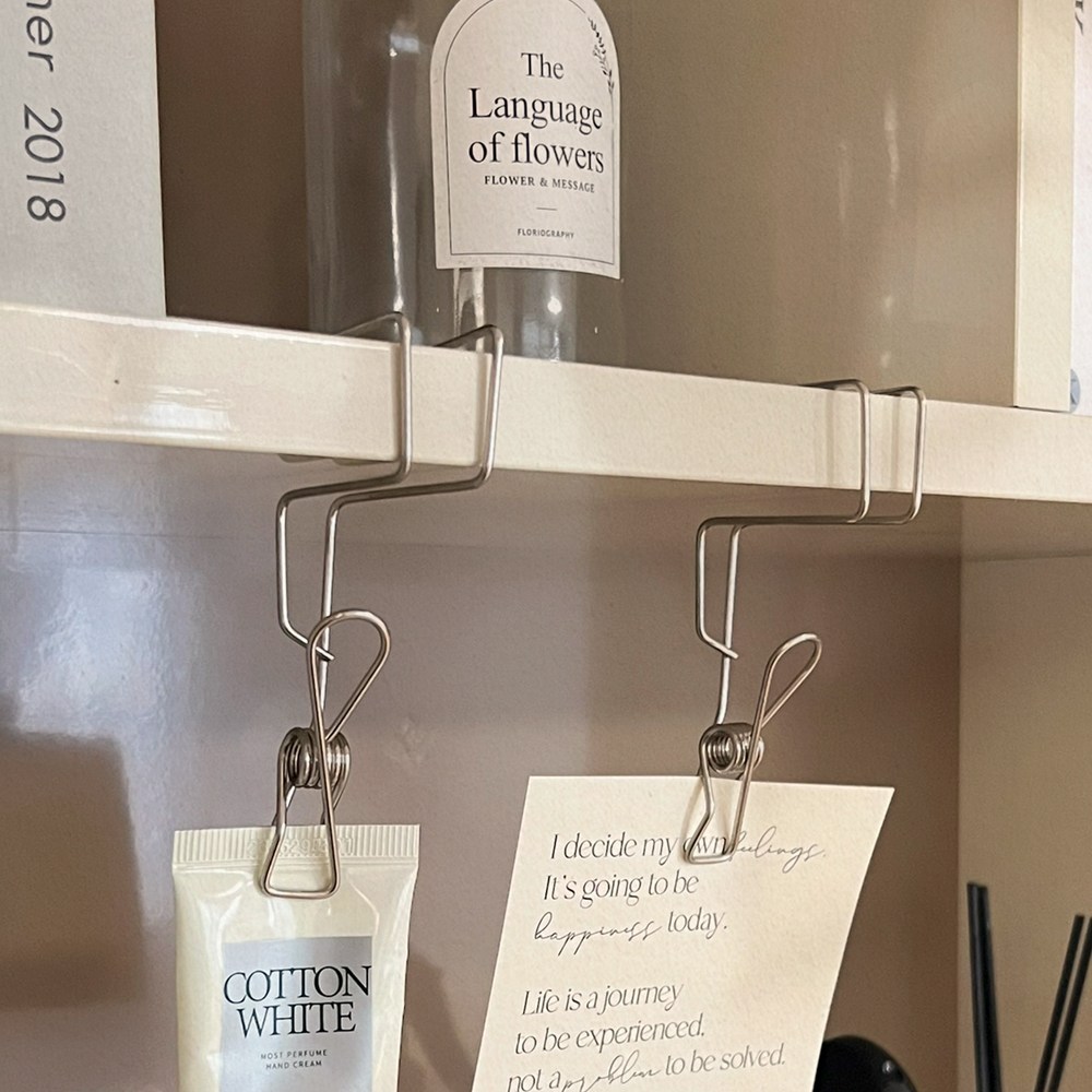 선반 꽂이 스텐 집게 하나로 주방 정리 끝판왕 등극!