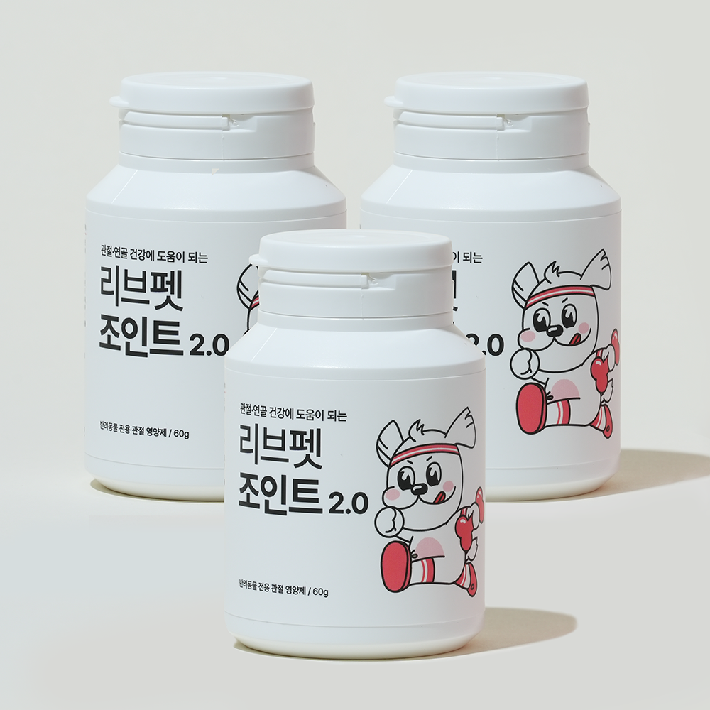 리브펫 조인트 강아지 고양이 관절 영양제 분말형 60g, 2개, 뼈/관절 강화