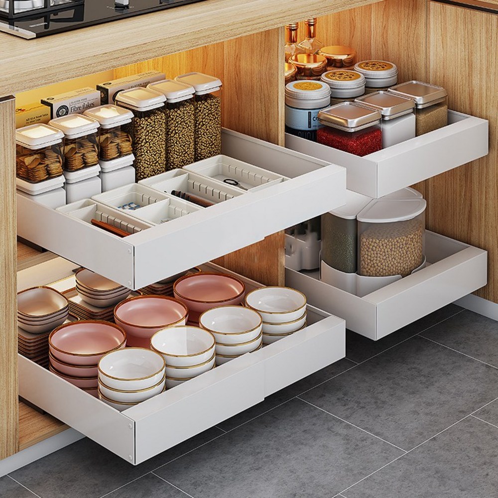 ZOZOFO 슬라이딩 레일 선반으로 좁은 주방, 넓게 쓰자!