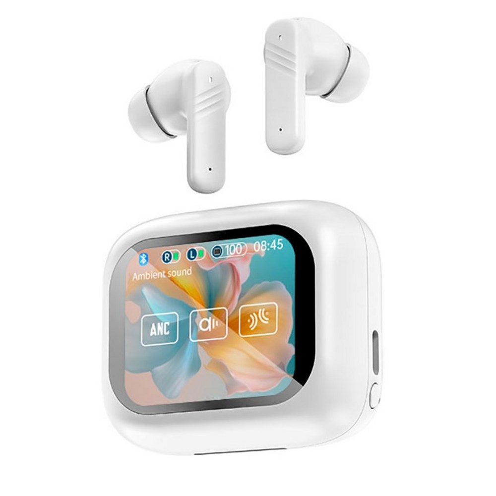 SOTAR V5.4 블루투스 풀컬러 확장형 LED ANC+ENC 커널형 이어폰 LX-10, 블랙 ANC+ENC 커널향 이어폰