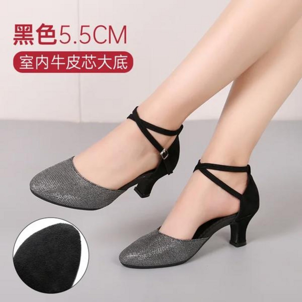 댄스화 여성용 무도회장 모던 탱고 댄스 퍼포먼스 연습 신발 3.5/5.5 cm 힐 슈즈 직송 - 기능화 | 쿠팡