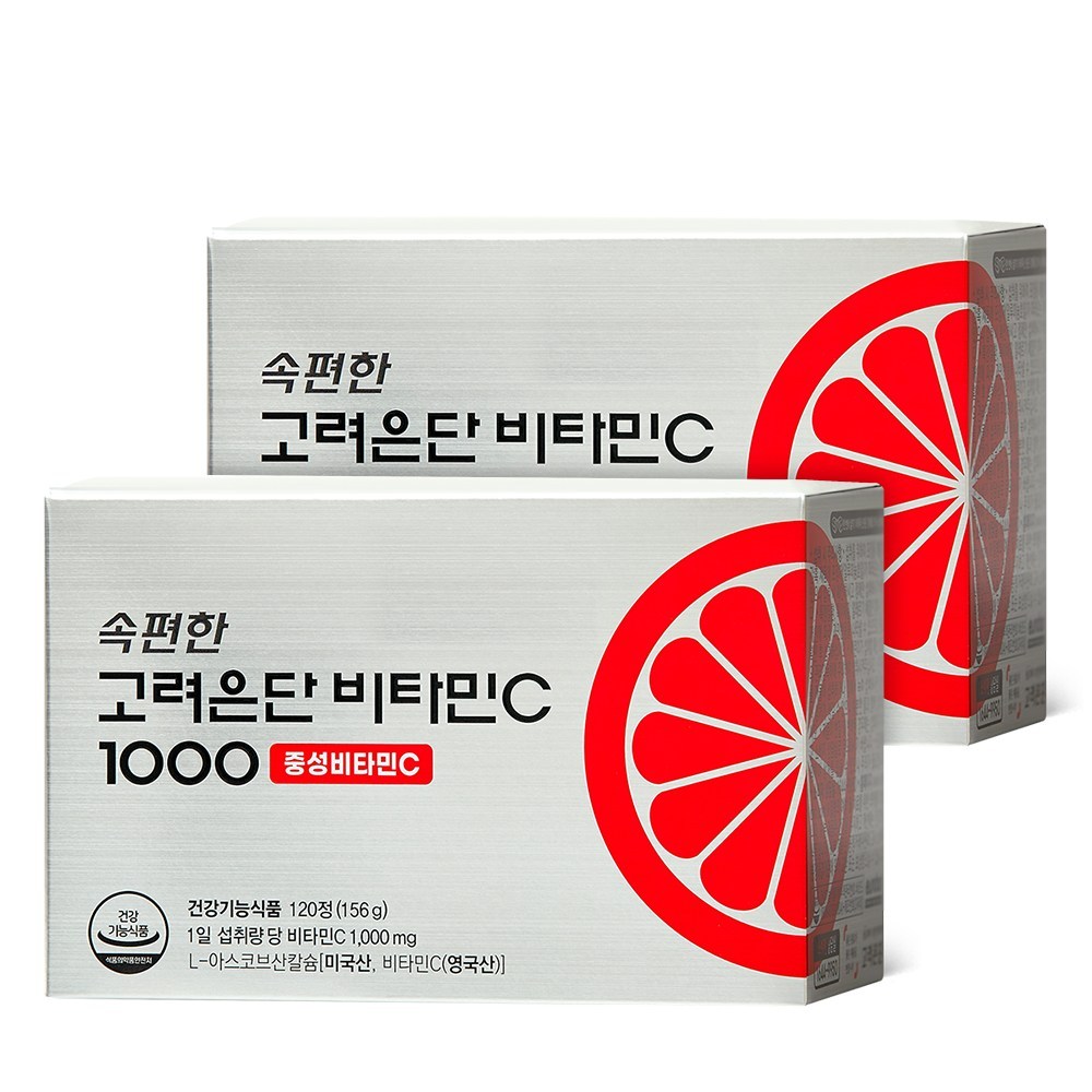 속편한 고려은단 비타민C 1000 중성비타민C 120정, 120정, 2개