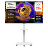 TCL 4K UHD Mini LED SQD Google TV + 대형 무빙 스탠드 화이트 세트, 55C7L(TV), MSD58W(스탠드), 방문설치, 이동형 스탠드, 139cm(55인치)