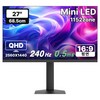 한성컴퓨터 QHD Fast IPS QD Mini LED 240Hz 게이밍 모니터, 68.5cm, TFG27Q24PM1152Z(일반)