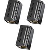 삼지 1000Mbps 랜연장 키스톤 잭 커플러 RJ45, 블랙, 3개