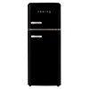 쿠잉전자 레트로 115L 2도어 냉장고 방문설치, REF-D121BK