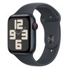 Apple 정품 2024 애플워치 SE 2세대 알루미늄 케이스, 미드나이트 미드나이트 스포츠 밴드 S/M, 44mm, Cellular, 미드나이트 / 미드나이트 스포츠 밴드, S/M
