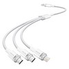 벤션 USB-멀티 3in1 충전케이블, 화이트, 1개, 1.5m
