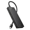 유그린 USB3.2 Gen2 10Gbps C타입 2C 2A 멀티 허브 CM806, 블랙, 1개