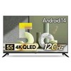 더함 4K UHD QLED 스마트 120Hz 돌비 AI 구글 5.0 TV, 140cm(55인치), UA552QLED Google5.0 M11GP 120Hz, 스탠드형, 방문설치