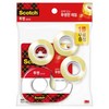 스카치 테이프 디스펜서 581D 18mm x 15mm 1개 + 550리필 18mm x 30mm 3개, 투명, 1세트