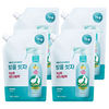 온더바디 코튼풋 발을 씻자 풋샴푸 레몬민트향 에코 리필팩, 1개입, 4개, 500ml