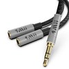 원미 프리미엄 3.5mm 스테레오 공유 분배기 AUX케이블, CB106, 혼합색상, 1개