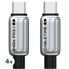 케이블타임 C타입-C타입 PD3.1 고속충전 케이블 240W, 2m, 화이트, 4개
