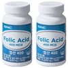 GNC 엽산 400, 2개, 100정