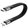 케이블타임 USB4 8K 40Gbps 240W C to C타입 플랫 고속 충전 케이블 썬더볼트 3 4 호환 CU45B, 혼합색상, 2개, 13cm