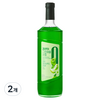 네이쳐티 zero 그린애플 시럽, 2개, 1L